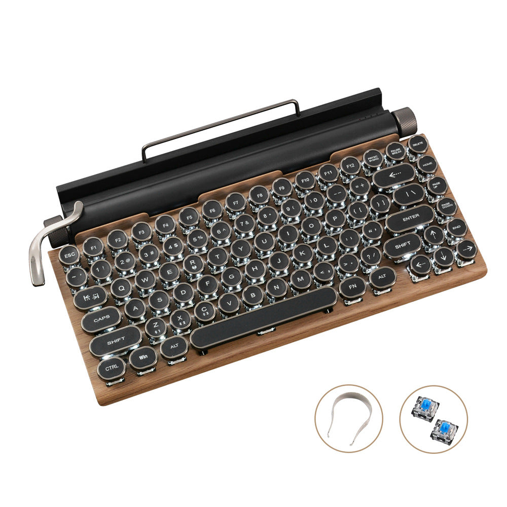 Retro Typewriter Keyboard - Wireless Bluetooth and USB Mechanical Keyboard - Gitelle