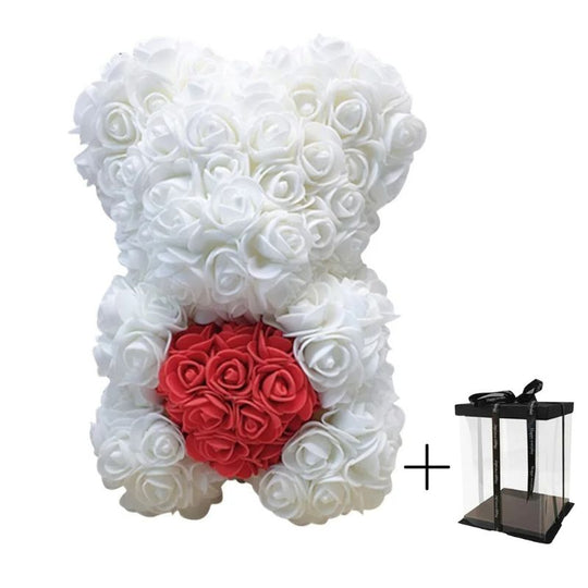 Enchanting Rose Teddy Bear - A Floral Embrace in Every Hug - Valentine's Day Gift