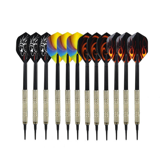 Darts Plastic Tip Set for Electronic Dartboards (12 Pieces) - Gitelle
