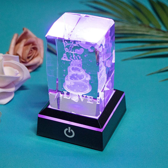 K9 Crystal 3D Laser Engraved Rose