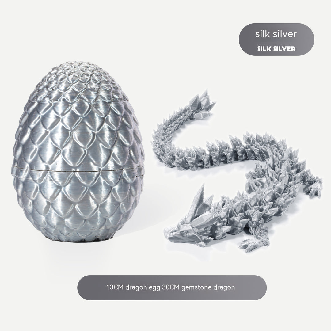 Articulated Crystal Dragon and Dragon Egg