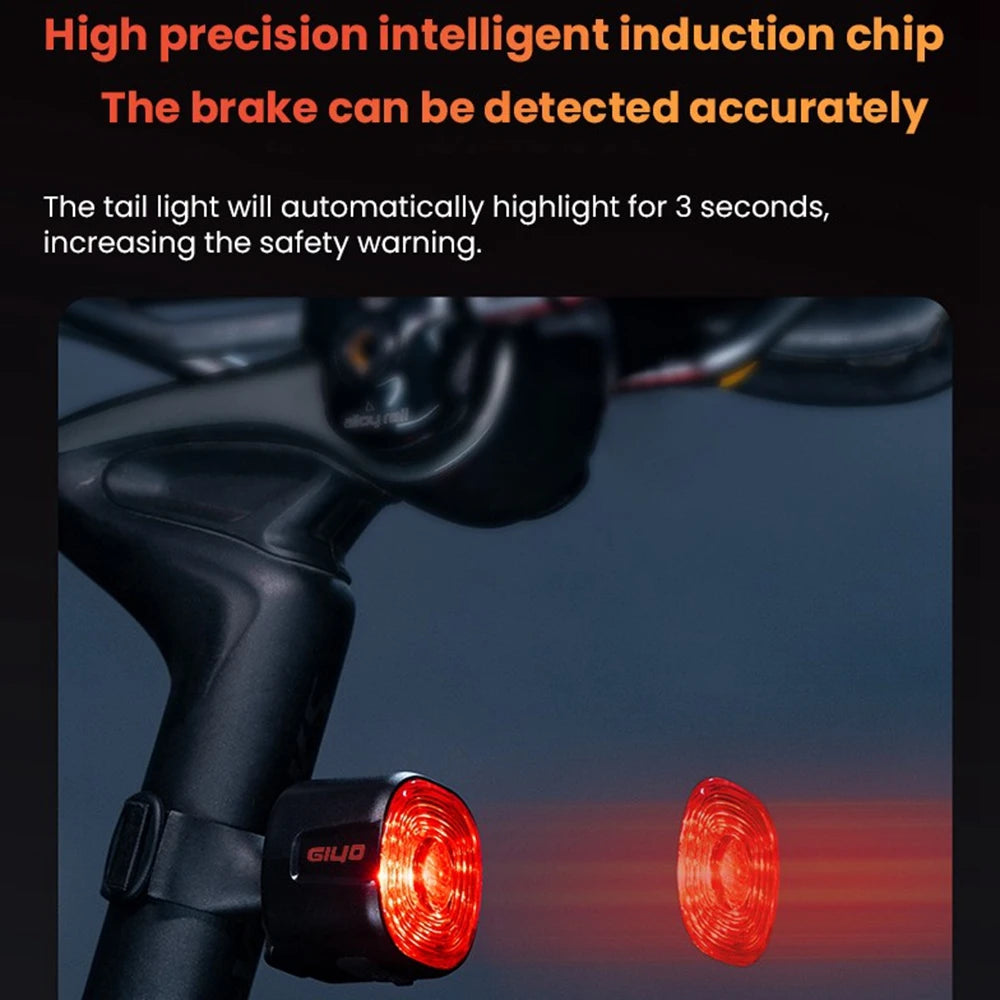 Rechargeable Smart Bicycle Tail Light with Auto On/Off - Safety Simplified