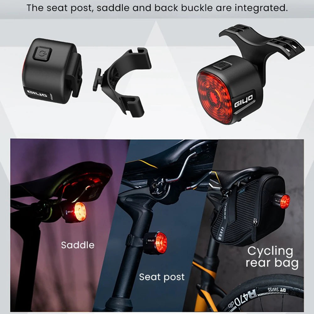 Rechargeable Smart Bicycle Tail Light with Auto On/Off - Safety Simplified