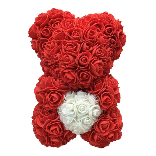 Enchanting Rose Teddy Bear - A Floral Embrace in Every Hug - Valentine's Day Gift