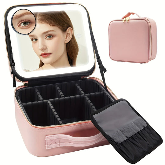 Makeup Bag With LED Mirror