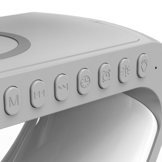 Multipurpose Bluetooth Speaker, Lamp, Charger, Alarm Clock - Gitelle