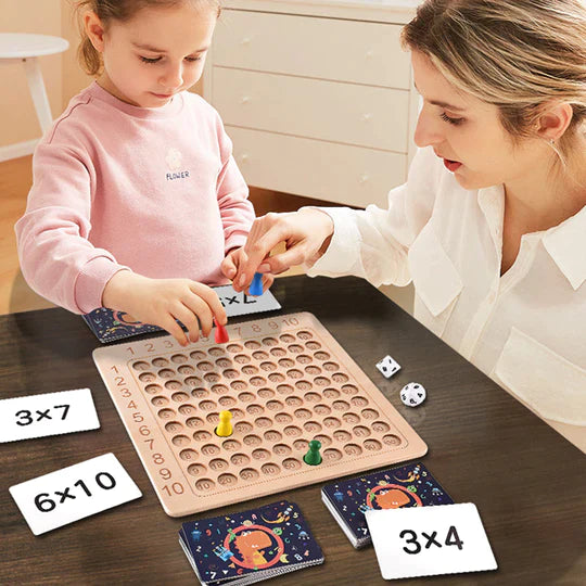 Wooden Montessori Multiplication Board Game - Gitelle