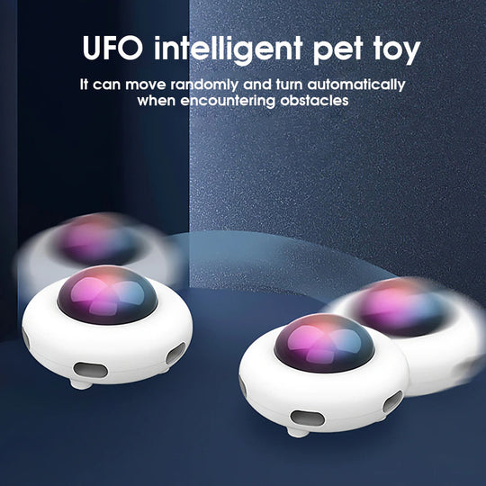 UFO Interactive Rotating Feather Cat Toy - Gitelle