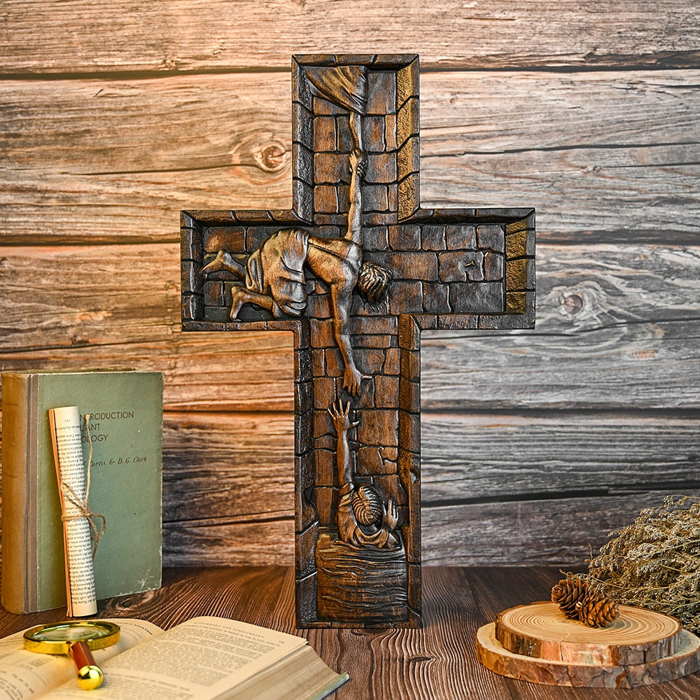 Saviour Jesus Cross Wall Hanging - Gitelle