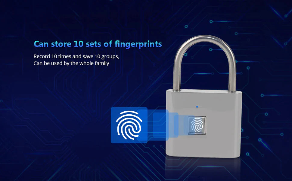 Keyless Smart Fingerprint Padlock - Gitelle
