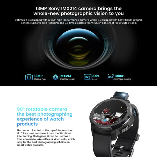 Fashion Android 4g internet Smart Watch - Gitelle