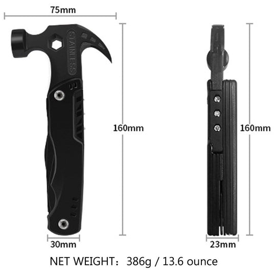 Portable 14 In 1 Multitool Claw Hammer - Gitelle