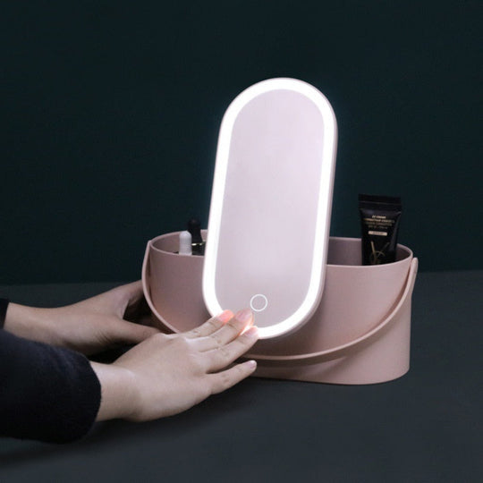 Makeup Organizer Box with LED Mirror - Gitelle
