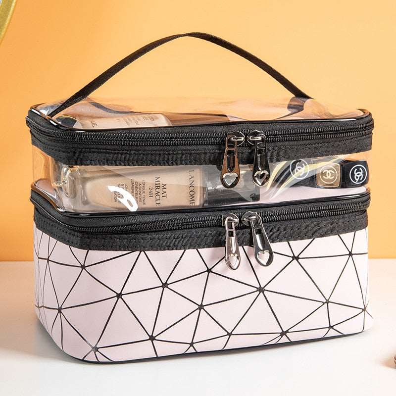 Double-layer Clear Travel Cosmetic Bag - Gitelle