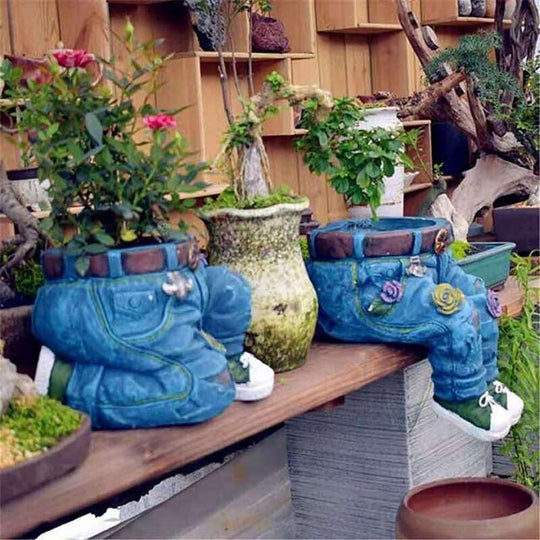Denim Pants Flower Pot Decoration - Gitelle
