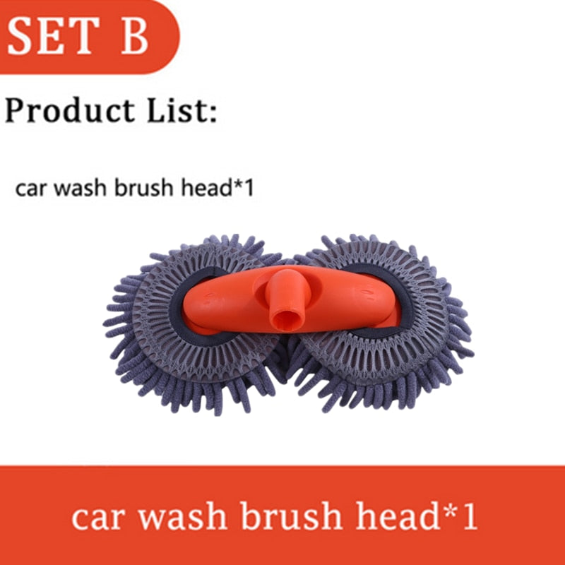 Double Brush Head Rotating Car Wash Mop - Gitelle