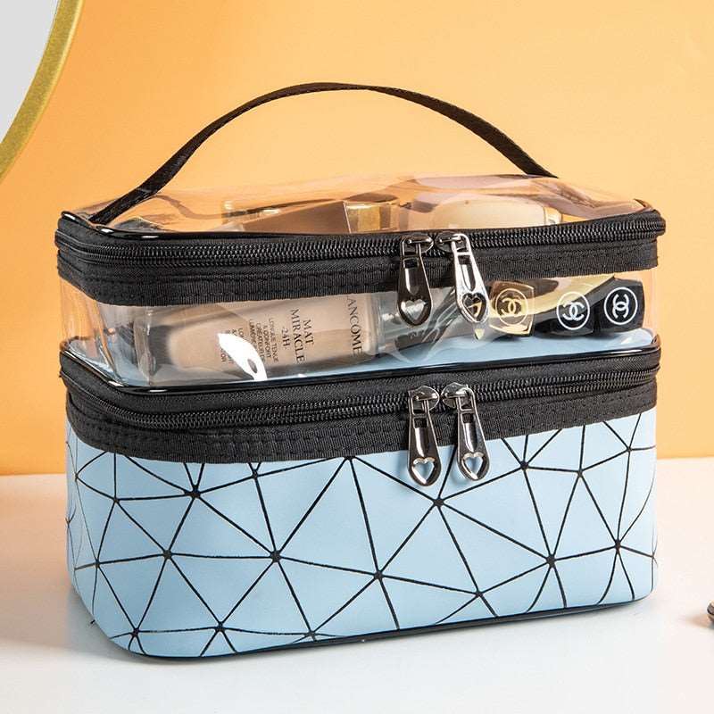 Double-layer Clear Travel Cosmetic Bag - Gitelle