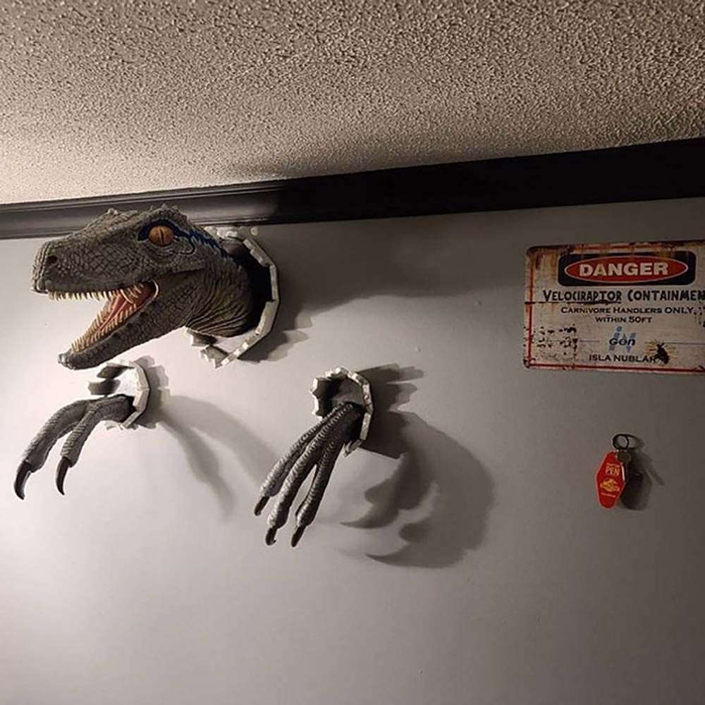 3D Wall Mount Dinosaur Bust Sculpture - Gitelle
