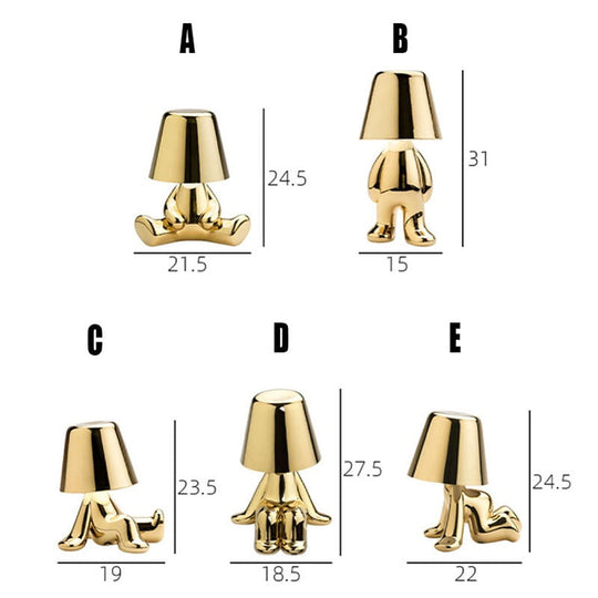 LED Little Golden Man Table Lamp - Gitelle