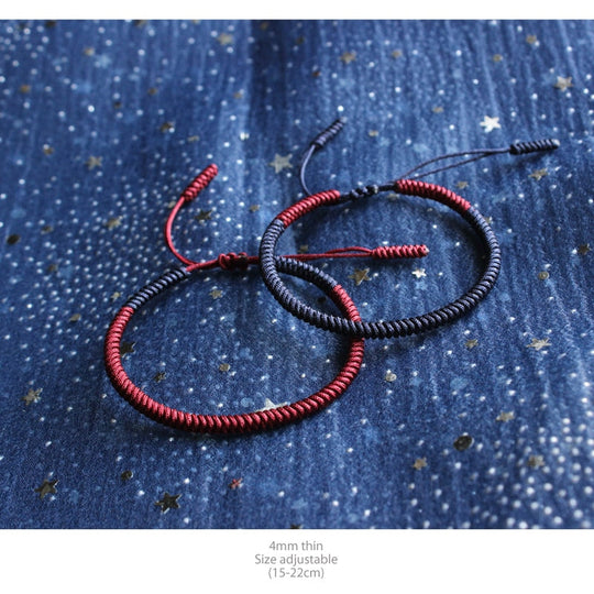 Handmade Tibetan Lucky Knots Bracelet - Couple Loyalty Bangle - Gitelle